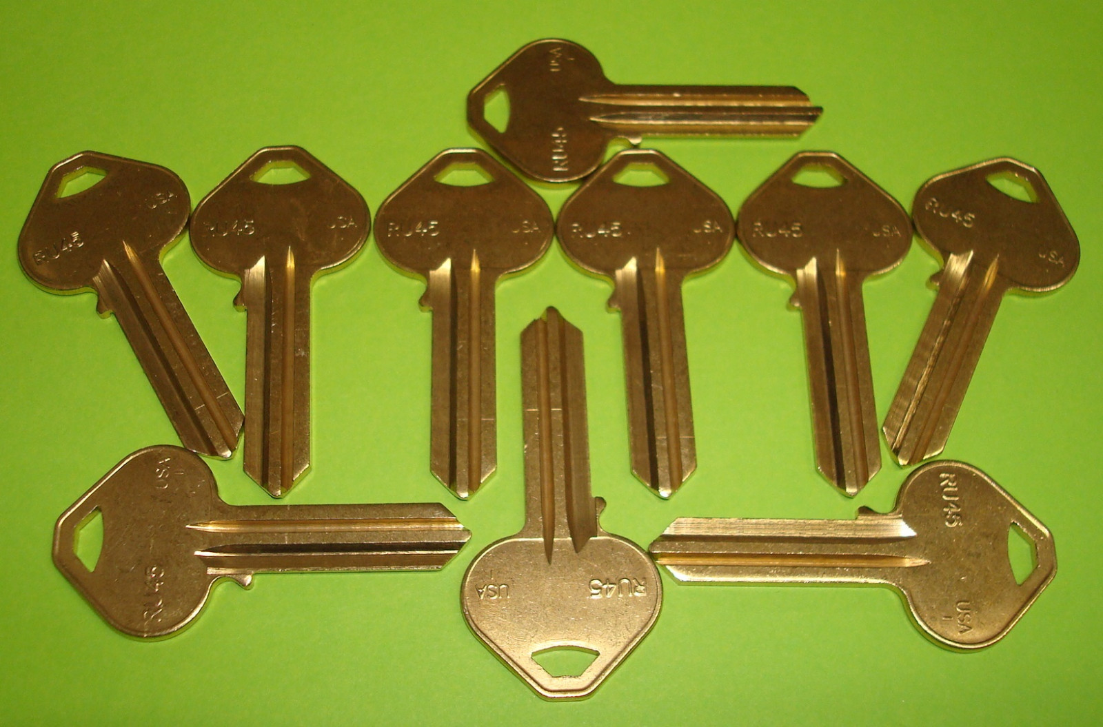 🔑Brand New Lot Of 10 uncut  ilco-Taylor  RU45 Keys Key blanks For Russwin Locks