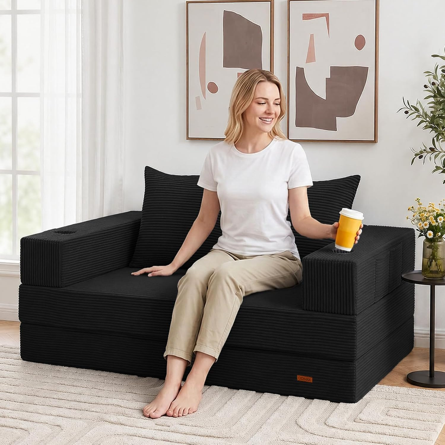 Futon Sofa Bed Convertible Couch Folding Floor Sleeper Mattress Low Profile