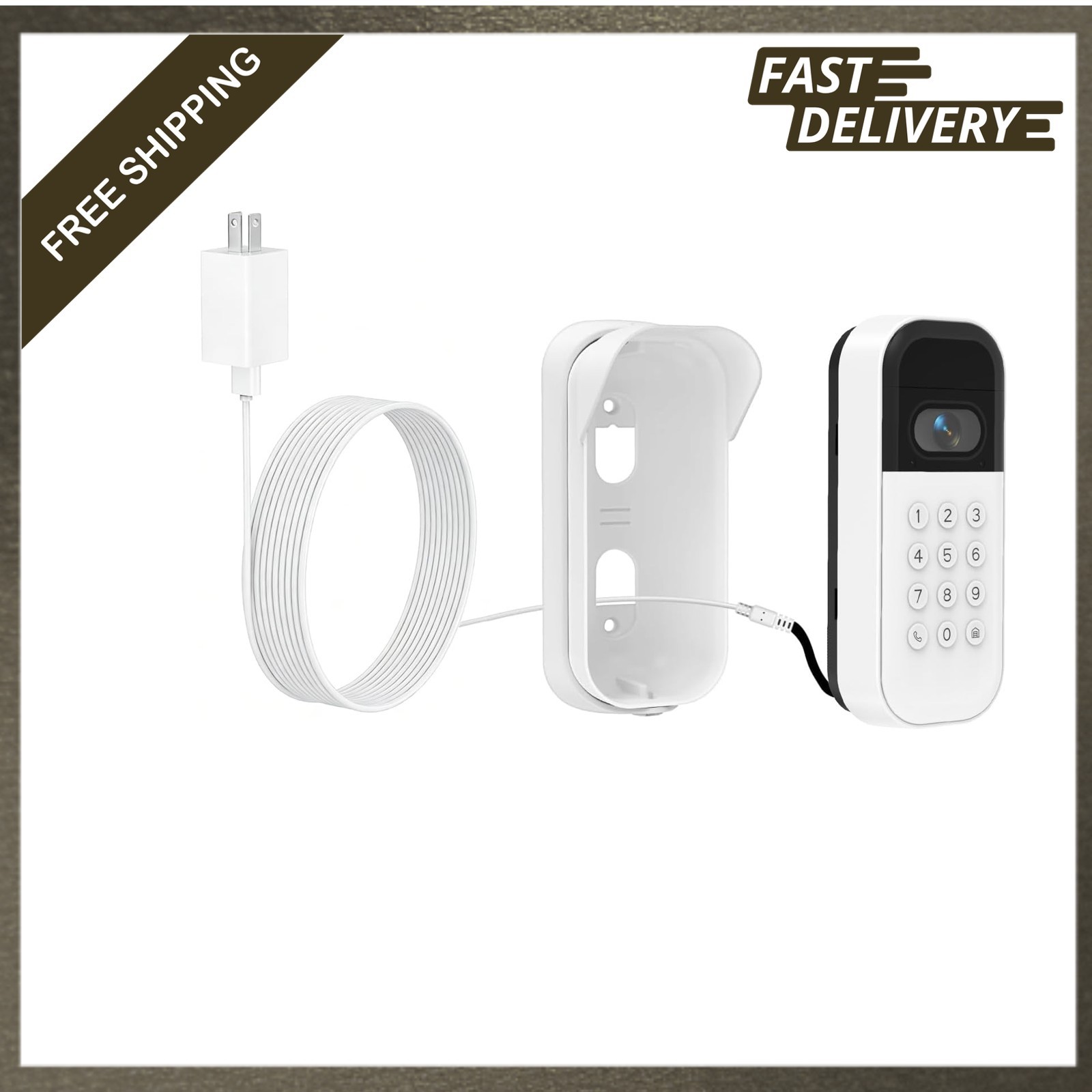 Power Adapter Kit for myQ Smart Garage Video Keypad Adjustable Mount Bracket