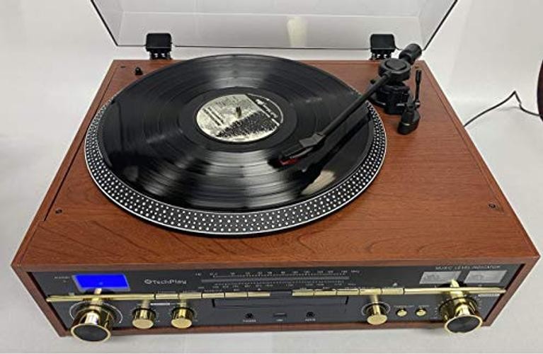 TechPlay Commander, Turntable w/Pitch Control, CD Player, Amplifier W/VU Wood