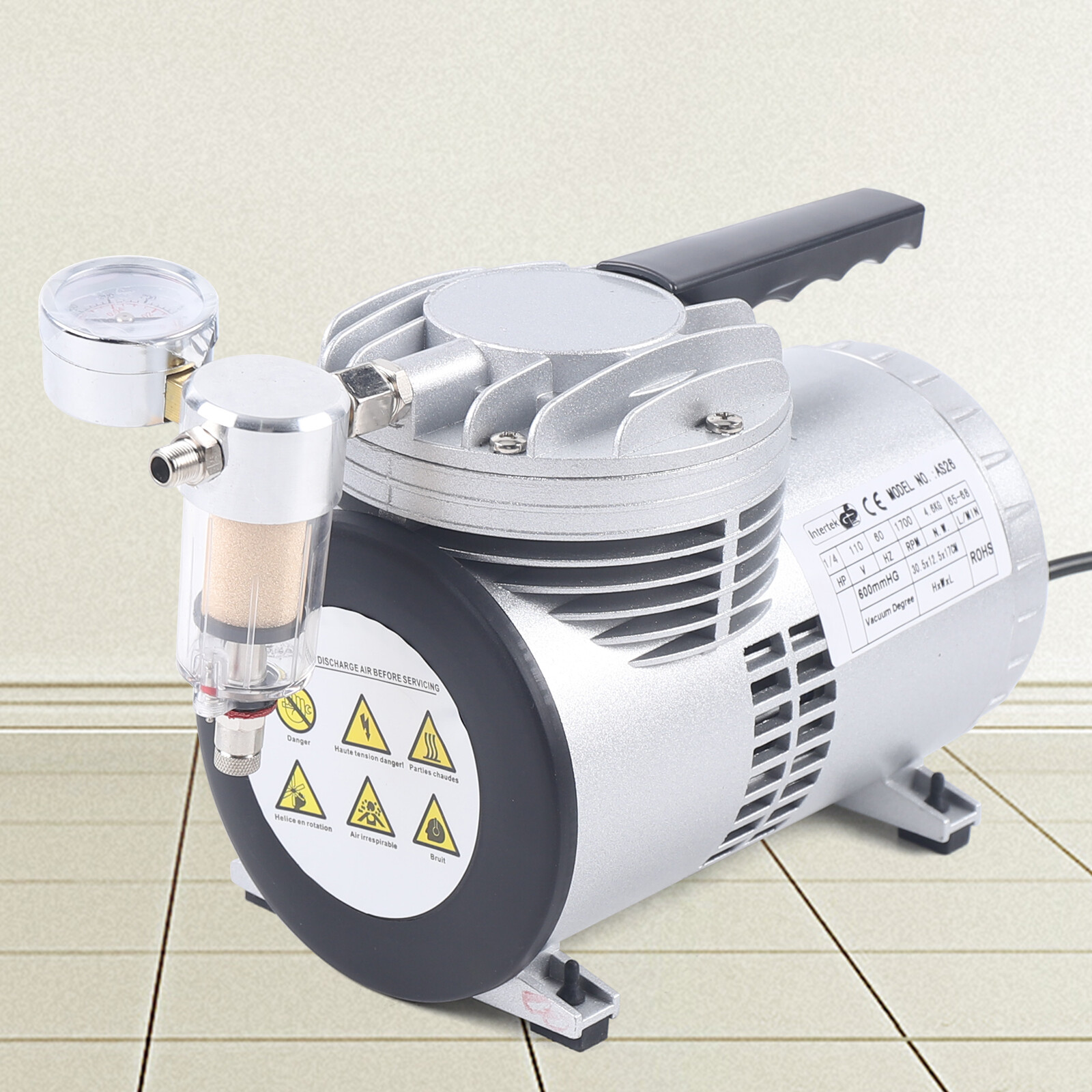 Oilless Diaphragm Vacuum Pump Industrial Small Oil Free Vacuum Suction Pump