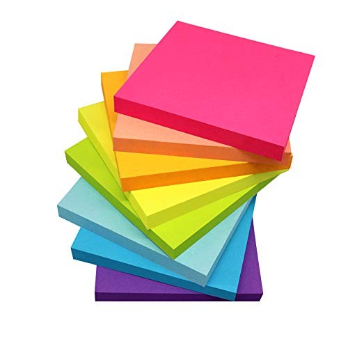 (Pack) Sticky Notes 3x3 Inches,Bright Colors Self-Stick Pads, Easy to Post 8