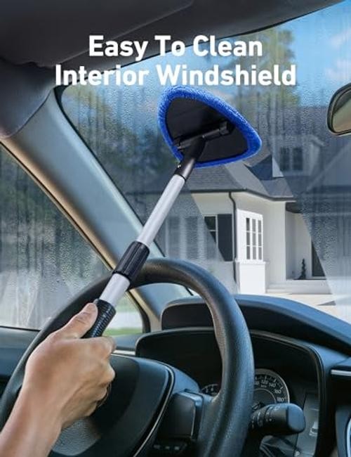 2" Extra-Long Windshield Cleaner Tool, Car Interior Detailing 21 in 1 Blue