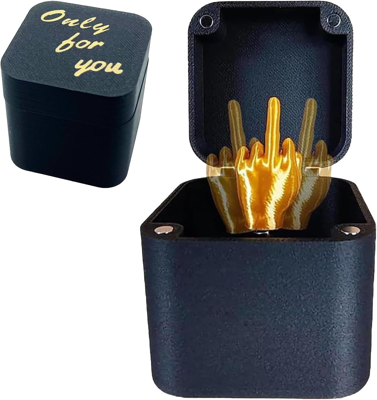 Middle Finger in a Box - Surprise Gift for Office Desk or Home Decor,...