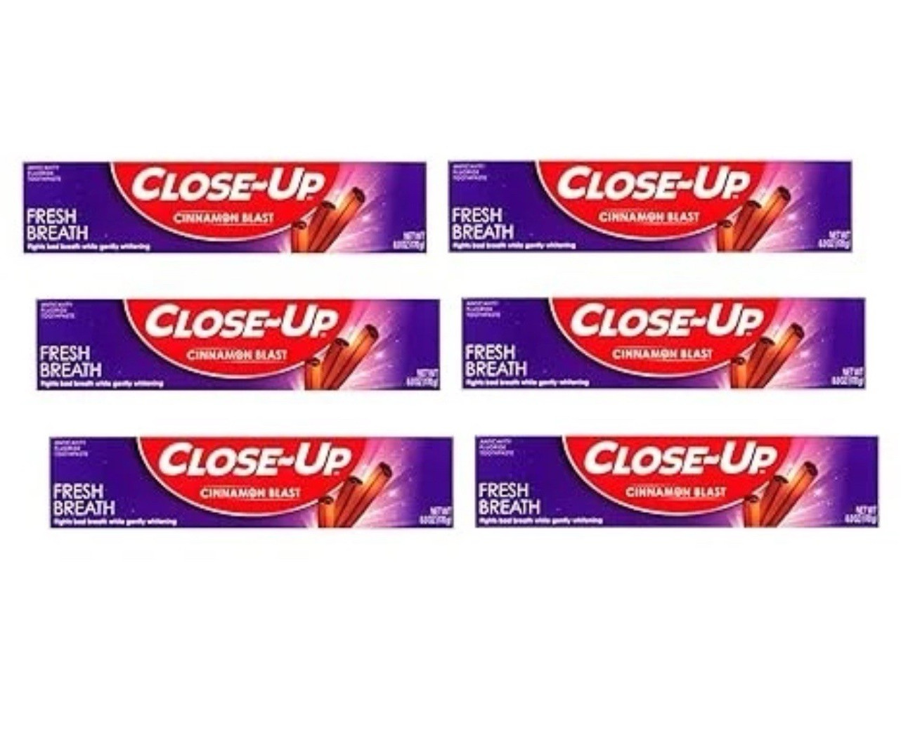 Close-Up Fresh Breath Cinnamon Blast Anti-Cavity Whitening Toothpaste 6oz