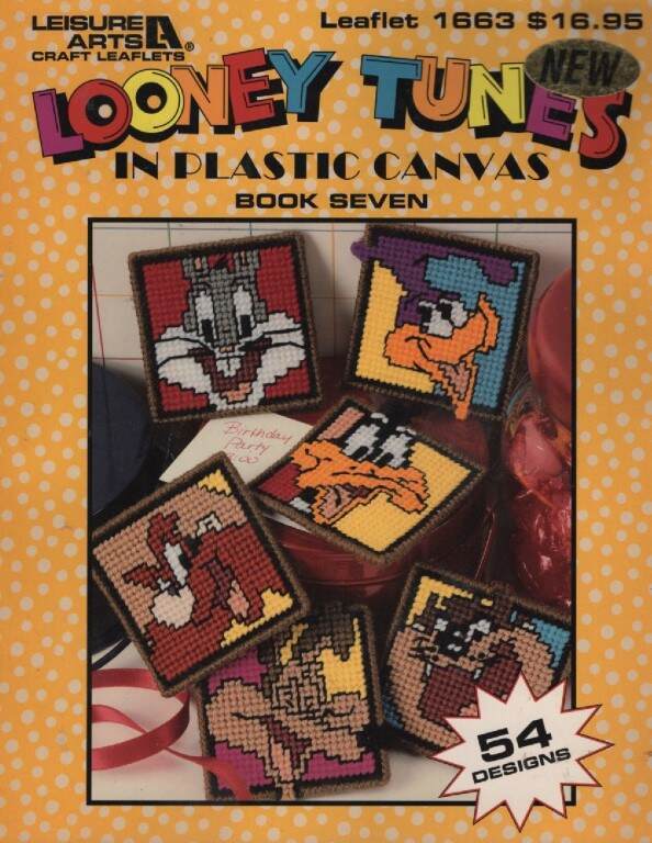 OOP!!! LOONEY TUNES IN PLASTIC CANVAS BOOK SEVEN 54 DESIGNS