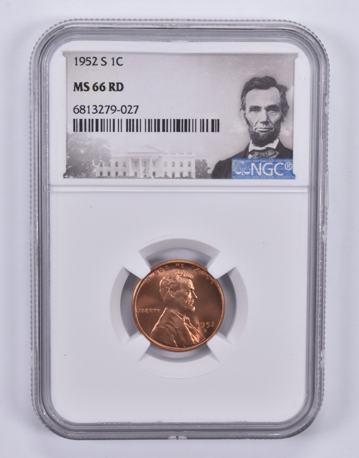 1952-S Lincoln Wheat Cent MS66 RD NGC Special Label