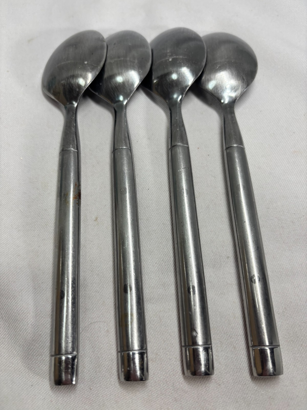 4 SOUP or TABLESPOONS Cambridge Tripoli II Sand 2-Dot Stainless Flatware