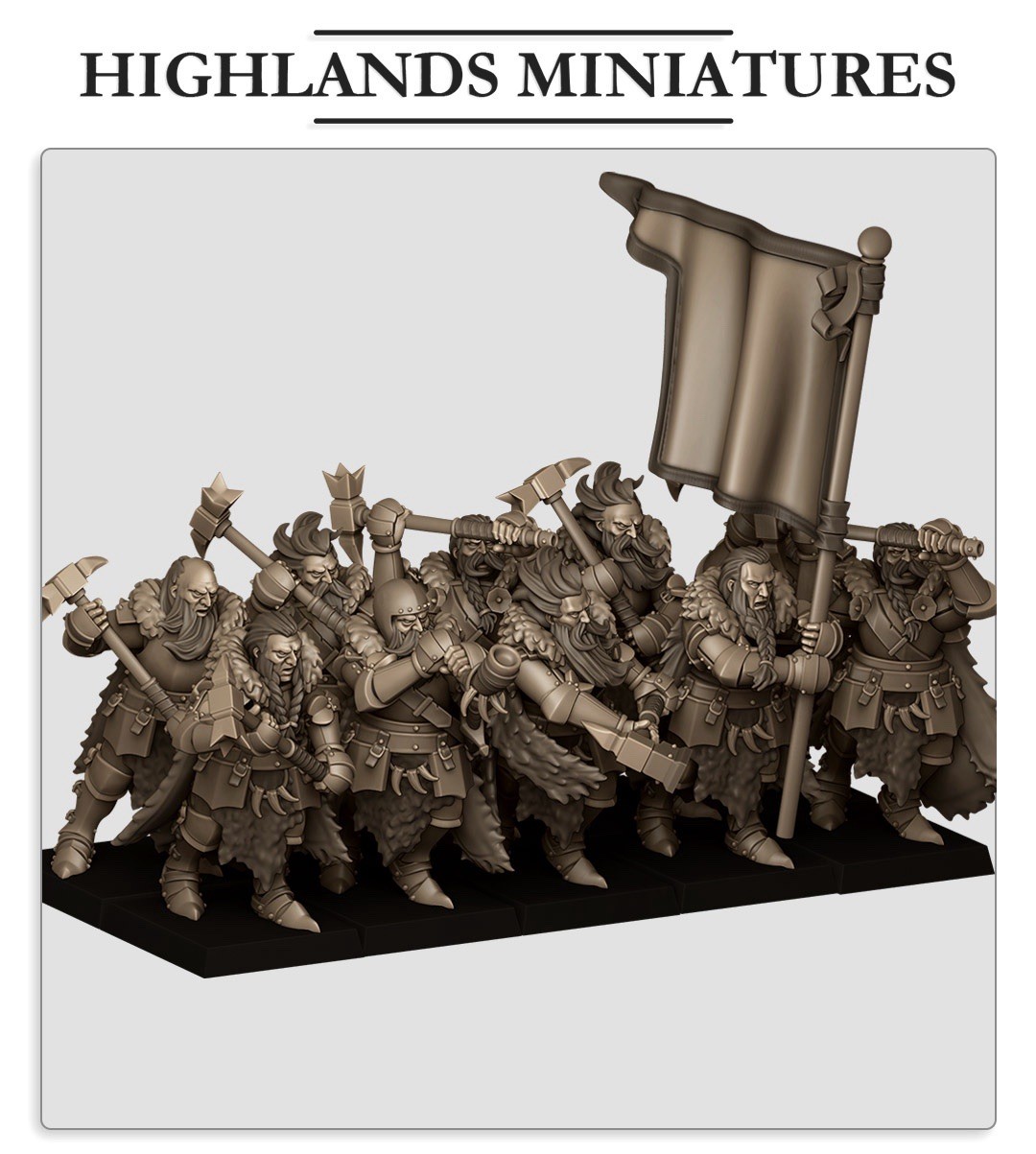 10 Mergenheim Knights On Foot, Highlands Miniatures, Sunland