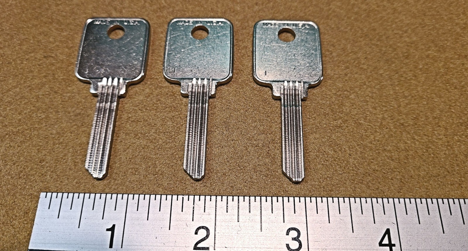 Generic Medeco key uncut key blanks - qty of 3 for 1 price - New