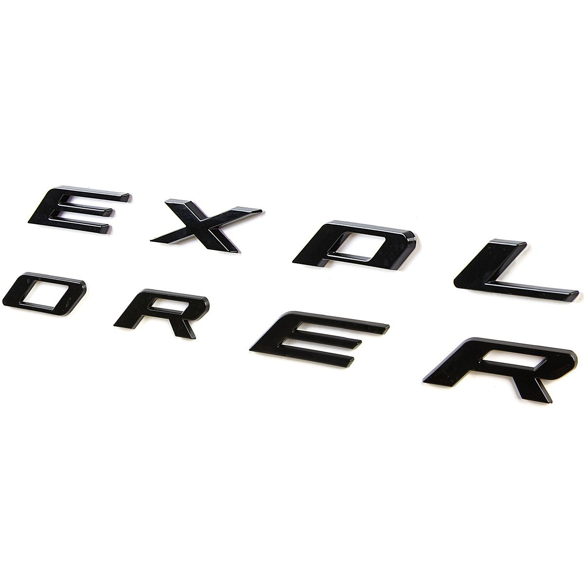 3D Gloss Black Front Hood For 2011-2024 Explorer Letter Emblem Replacement Badge