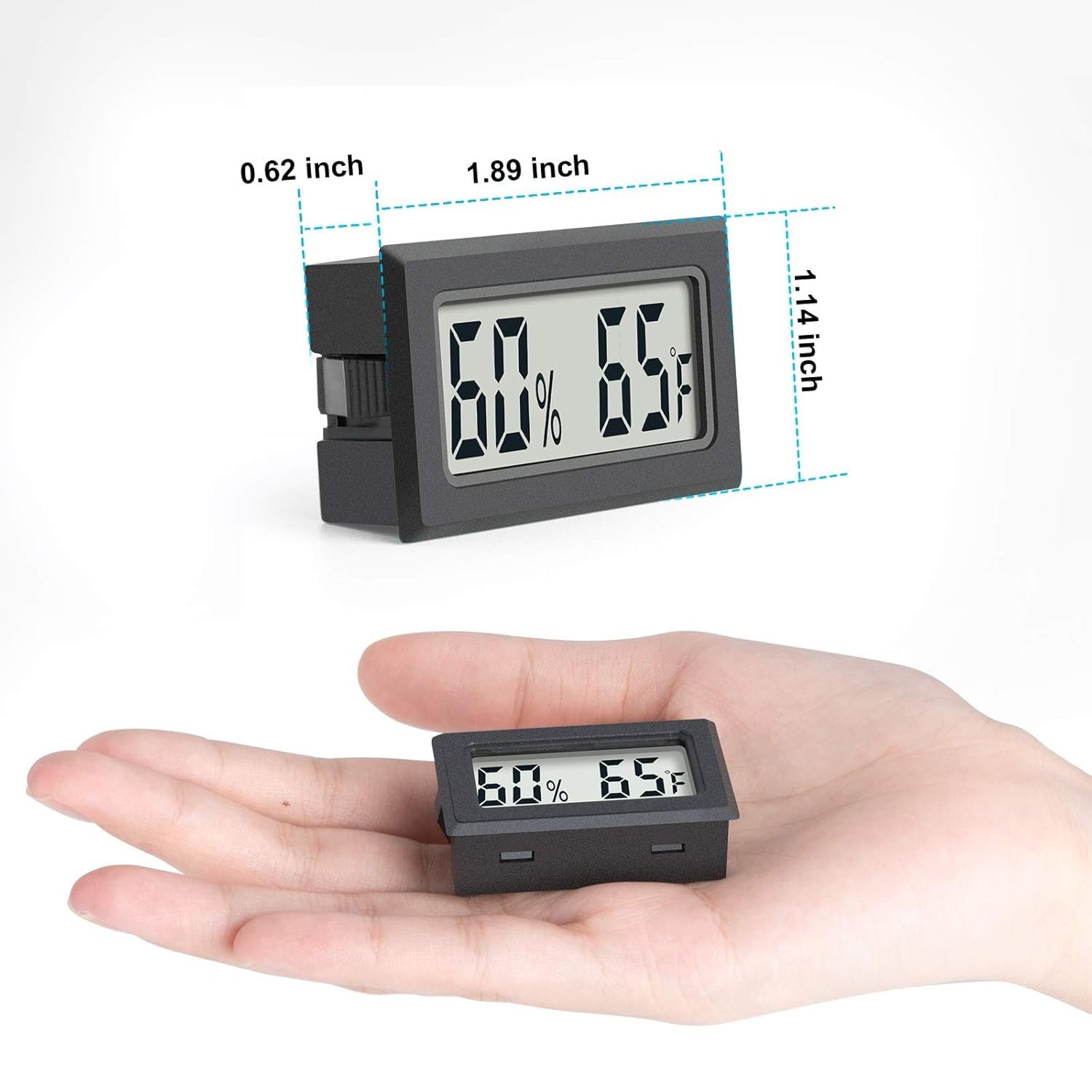 6 Pack Mini Indoor Temperature Humidity Meter Gauge Thermometer Hygrometer LC...