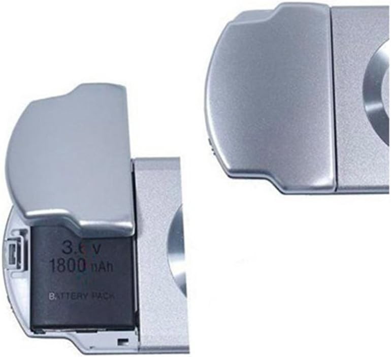 Silver PSP Battery Cover for 2000 2001 3000 3001 - Portable Replacement
