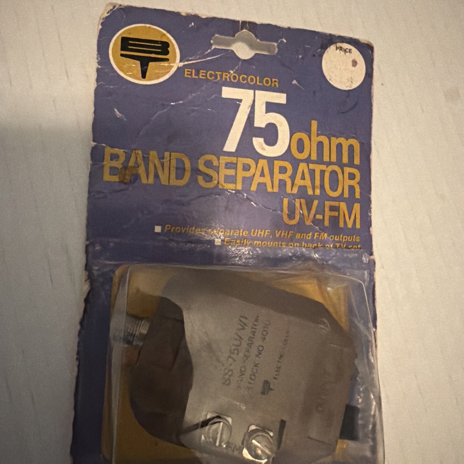 BT Electrocolor 75 OHM (VHF, UHF, FM) BAND SEPARATOR - NEW Old Stock