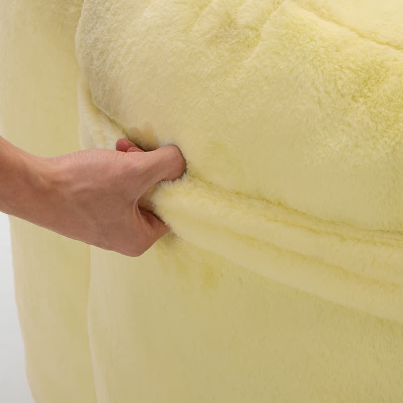 Yellow Lotus Compression Sofa Bean Bag Pull Ring Portable Living Room Bedroom