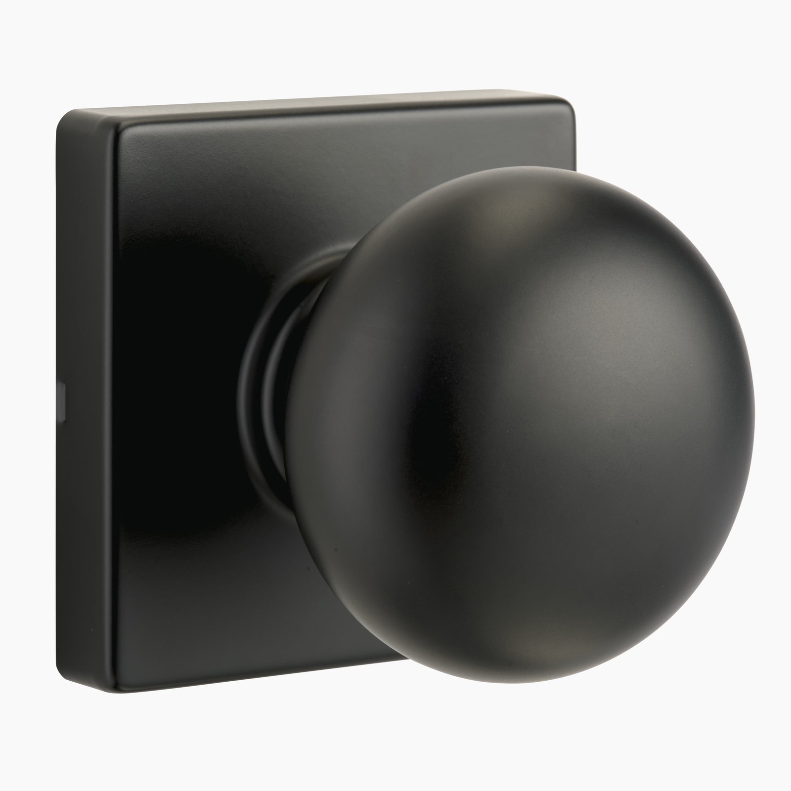Contemporary Interior Passage Doorknob, Matte Black Keyless Doorknob, 10 Pack