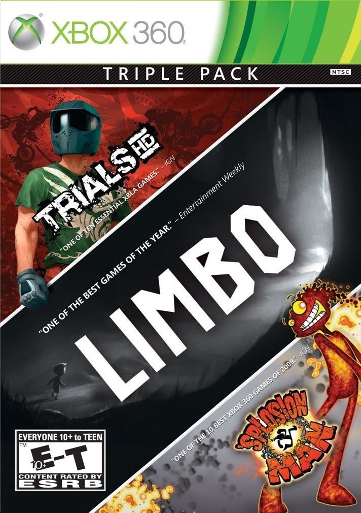Triple Pack: Limbo, Trials HD and Splosion Man - Xbox 360 Game Only