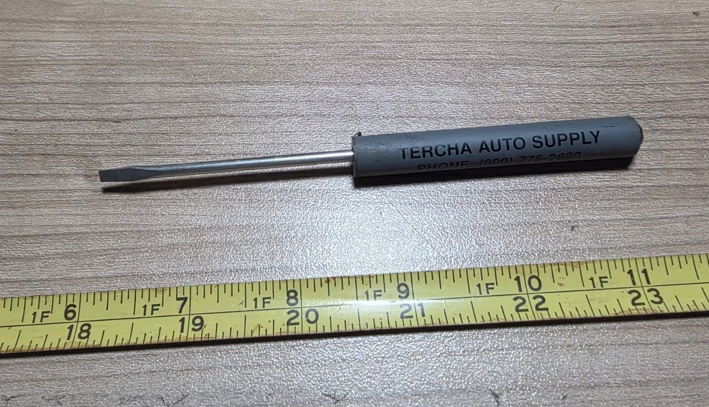 Vintage Tercha Auto Supply Advertising Screwdriver