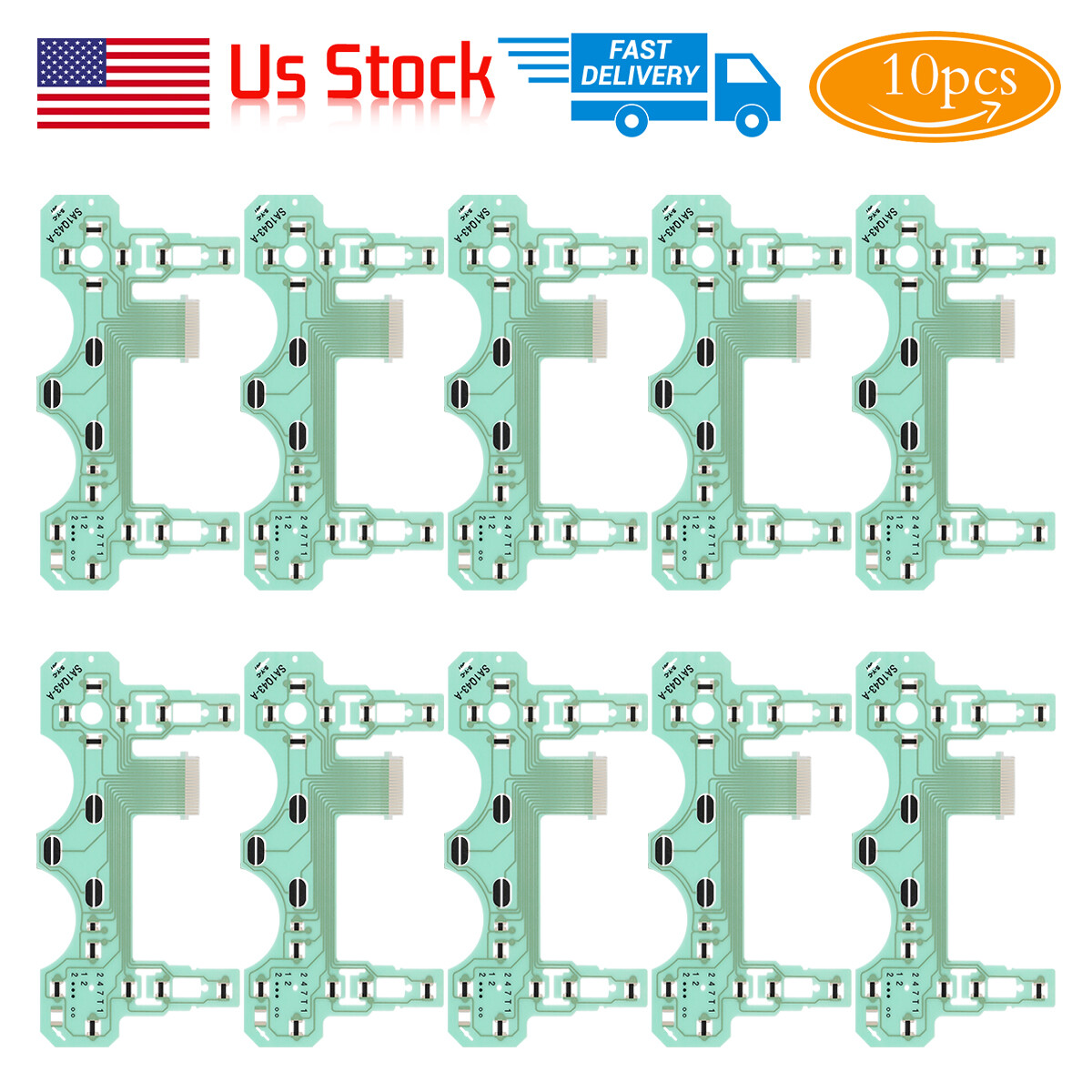 10SET Controller PCB Ribbon Circuit Board SA1Q43A for PS2 Dualshock 18pin Socket