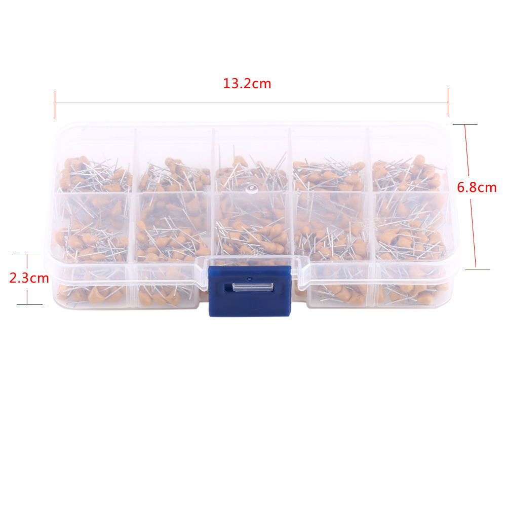 0.1uF~10uF 50V Ceramic Capacitor Assorted Kit 500Pcs 10 Value