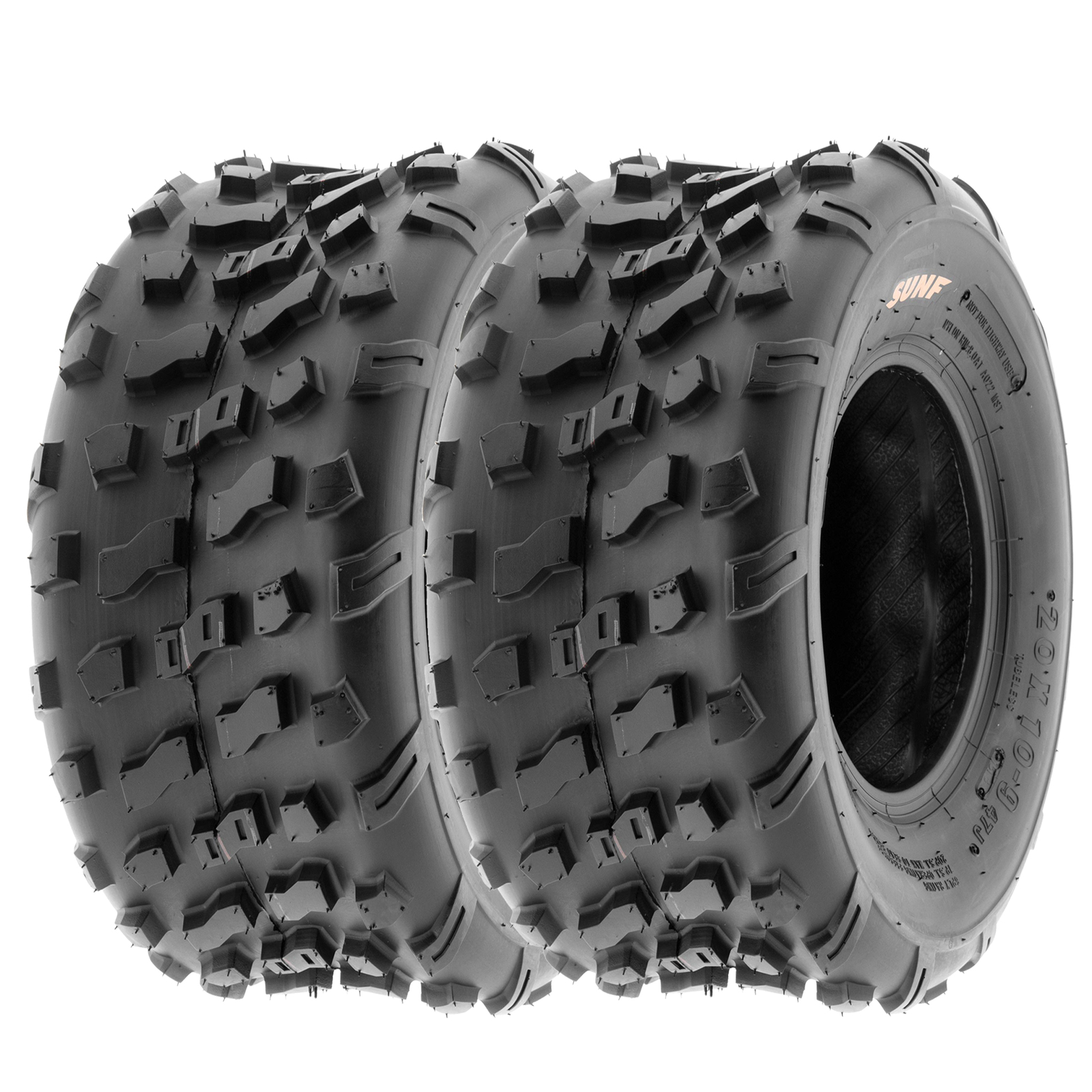 【2】SunF 20x10-9 ATV UTV Tires 20x10x9 Tubeless 4 Ply for 9  Rims - A022