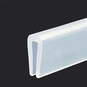 Clear Rubber Edge Trim，U Channel Silicone Rubber Edge Trim, 1/16" Slot, Fit for
