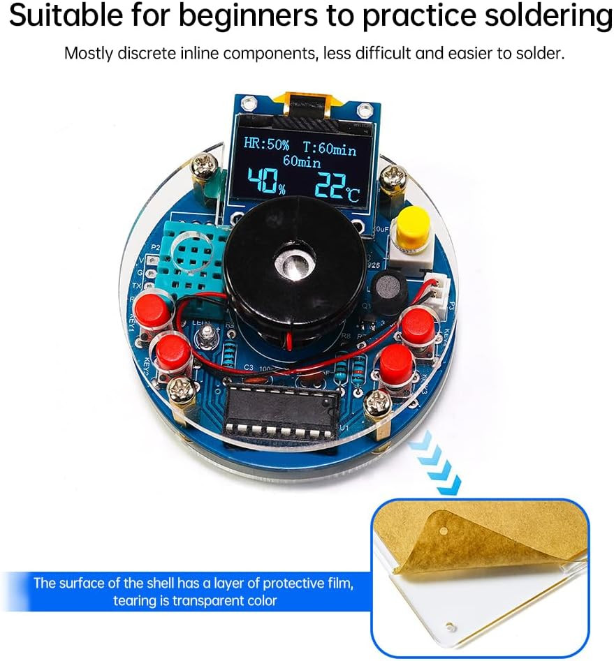STEM Electronic DIY Kit Humidifier Soldering Project Kit, Temperature OLED Displ