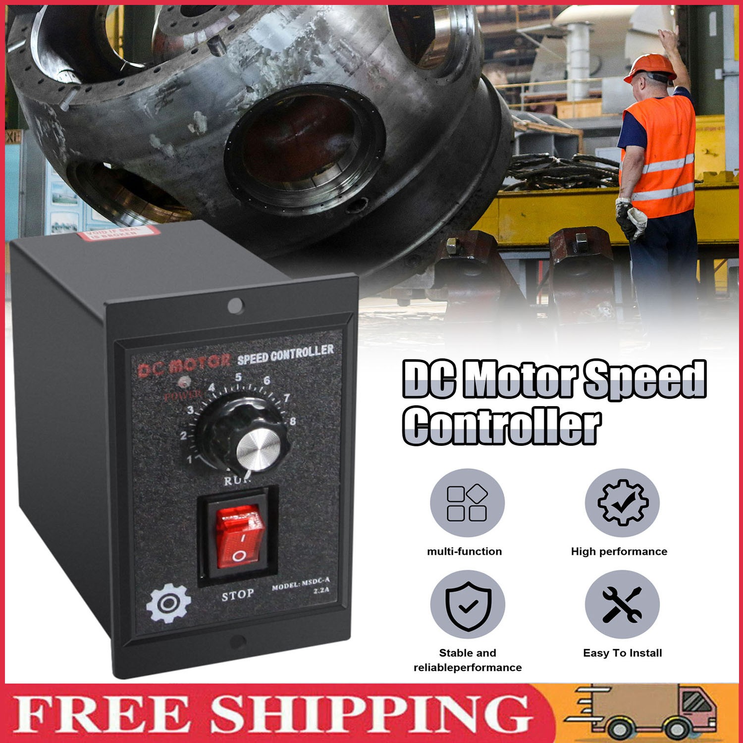 (500W)110VAC In 90V DC Output DC Motor Speed Controller Switch Forward Reverse