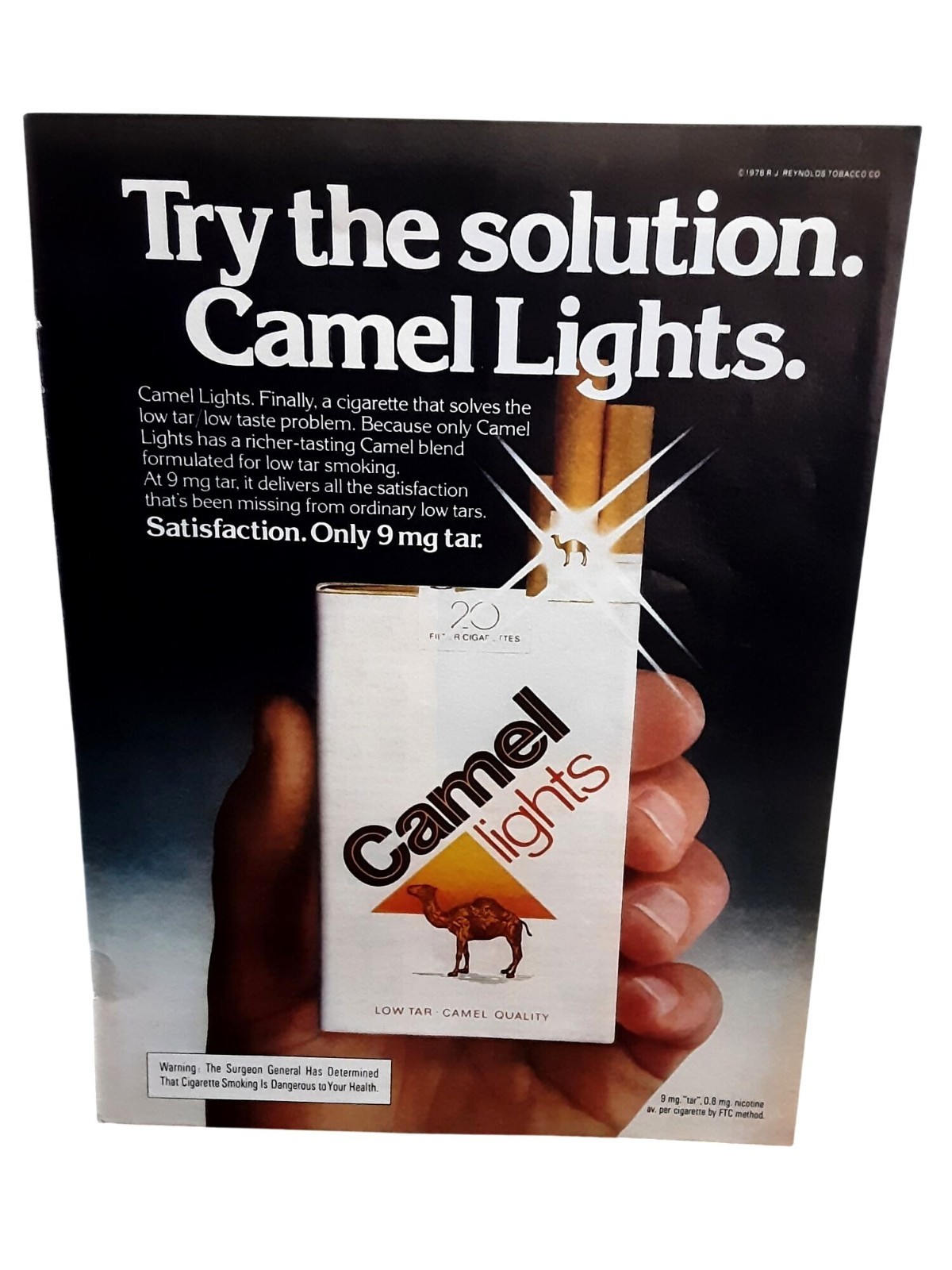 1979 Camel Lights Cigarettes Ad Try The Solution Camel Lights Vintage