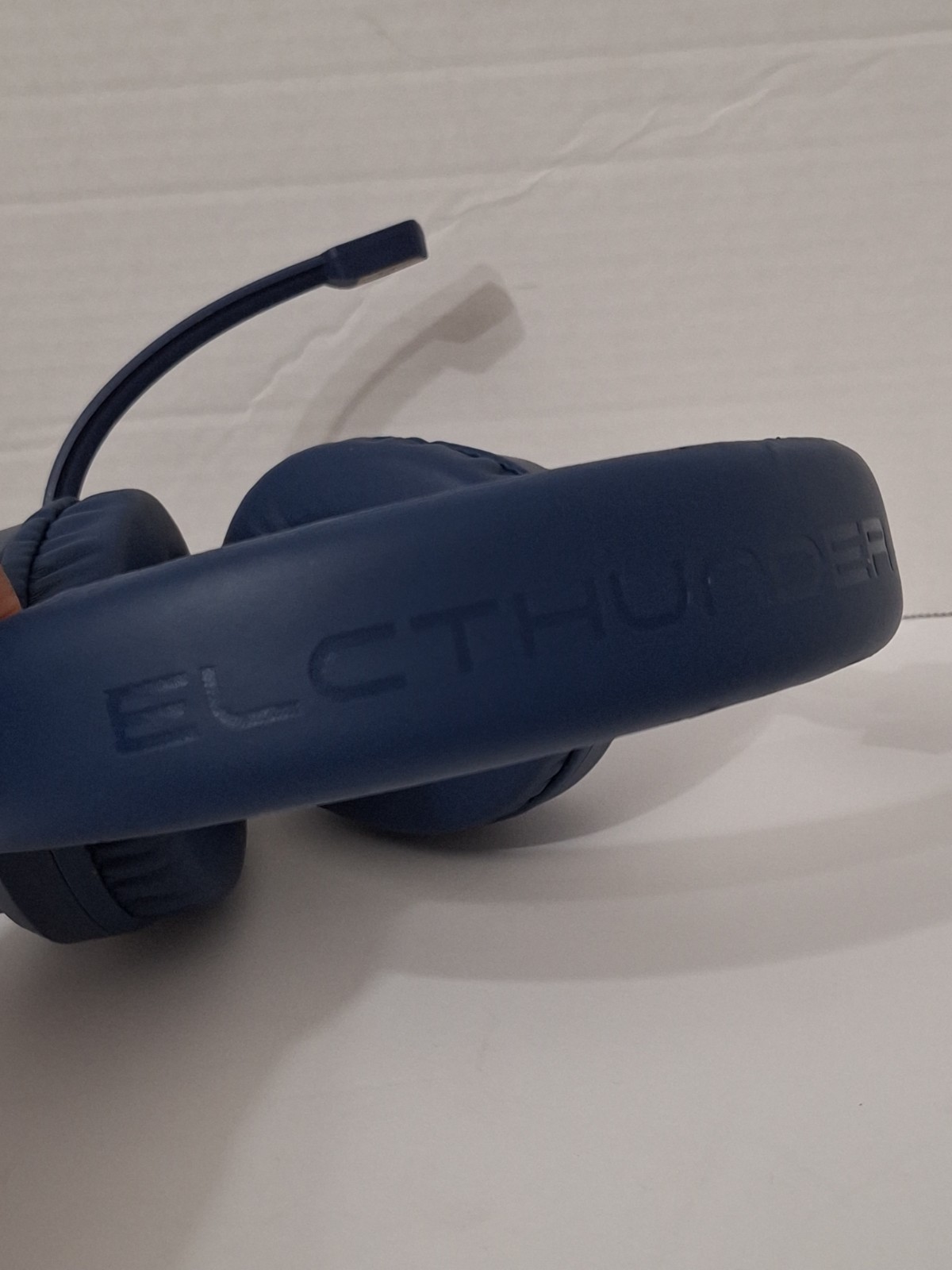 ELCTHUNDER Gaming Headset with Microphone Wired Blue Adjustable Gamer