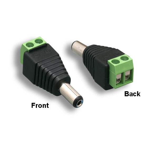DC Power Terminal Block Adapter DC Male 5.5x2.1mm for CCTV Security Camera DVR