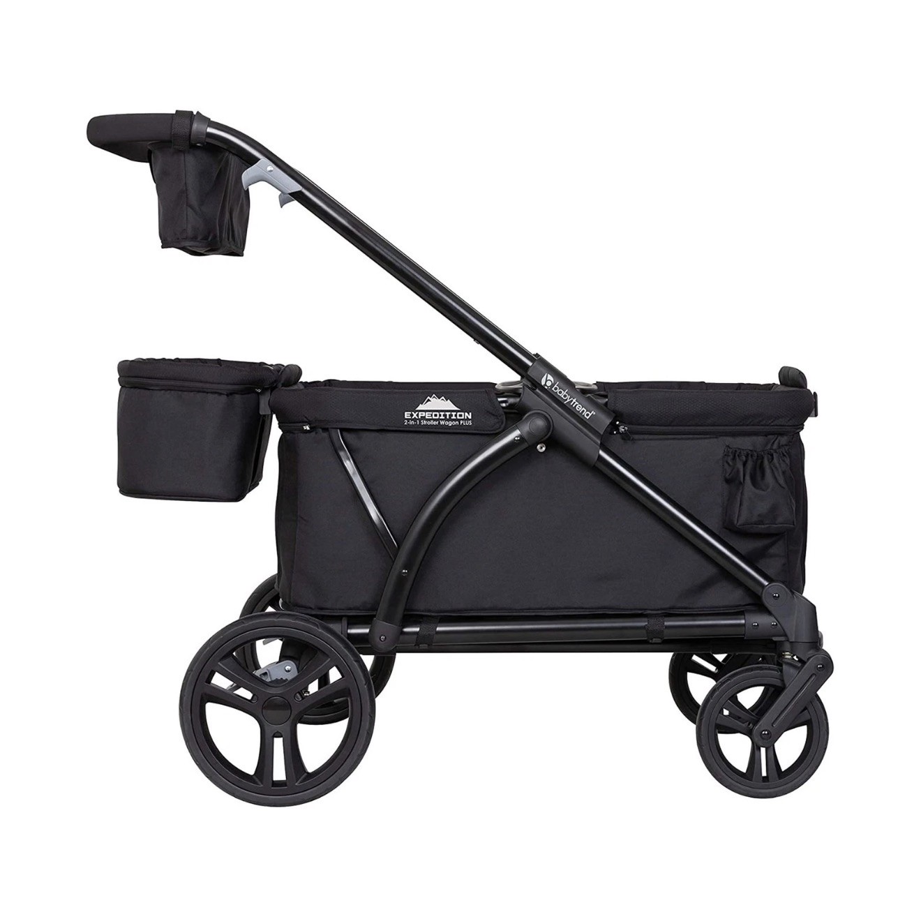 Baby Trend Expedition 2 in 1 Push or Pull Stroller Wagon Plus w/ Canopy, GRAY