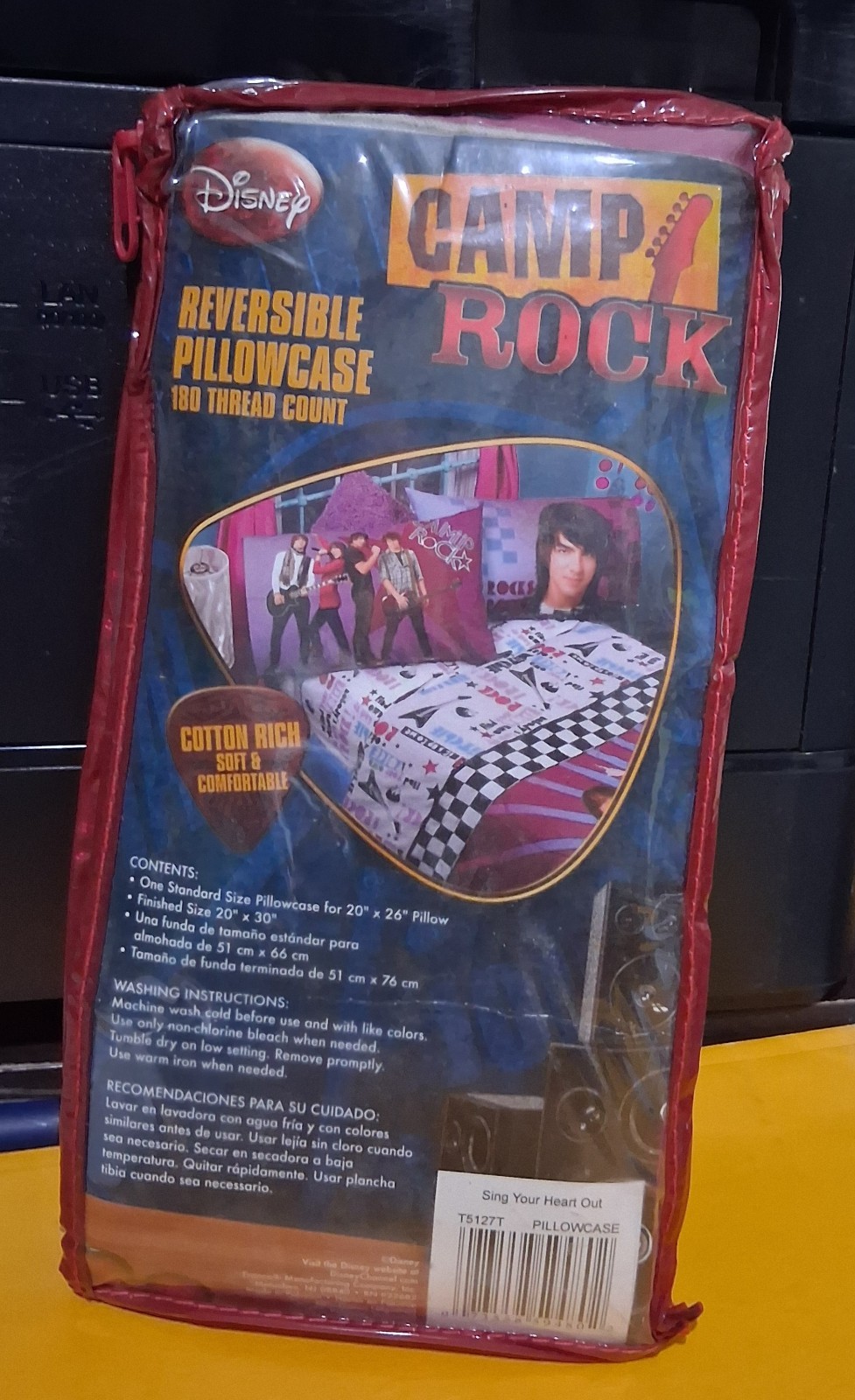 Disney Reversible Standard Pillowcase Camp Rock Sing Your Heart Out (#EB6TR)