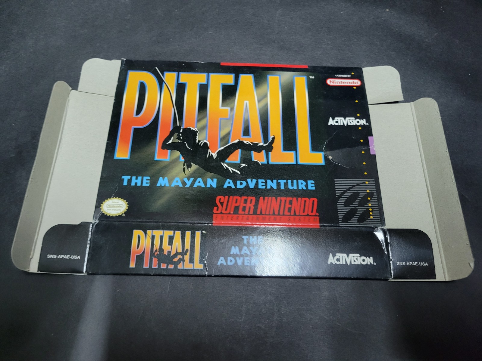 BOX ONLY PITFALL THE MAYAN ADVENTURE BOX ONLY AUTHENTIC
