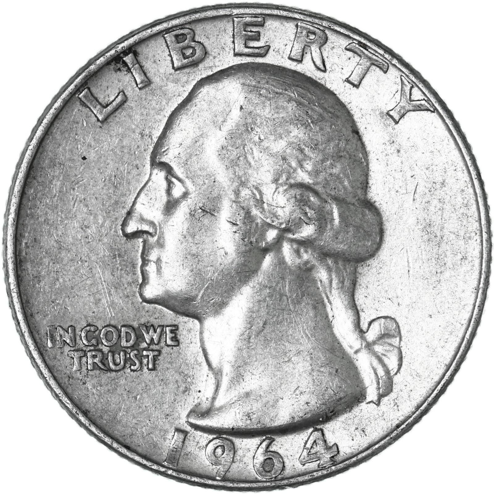 1964 (P) Washington Quarter 90% Silver Extra Fine XF