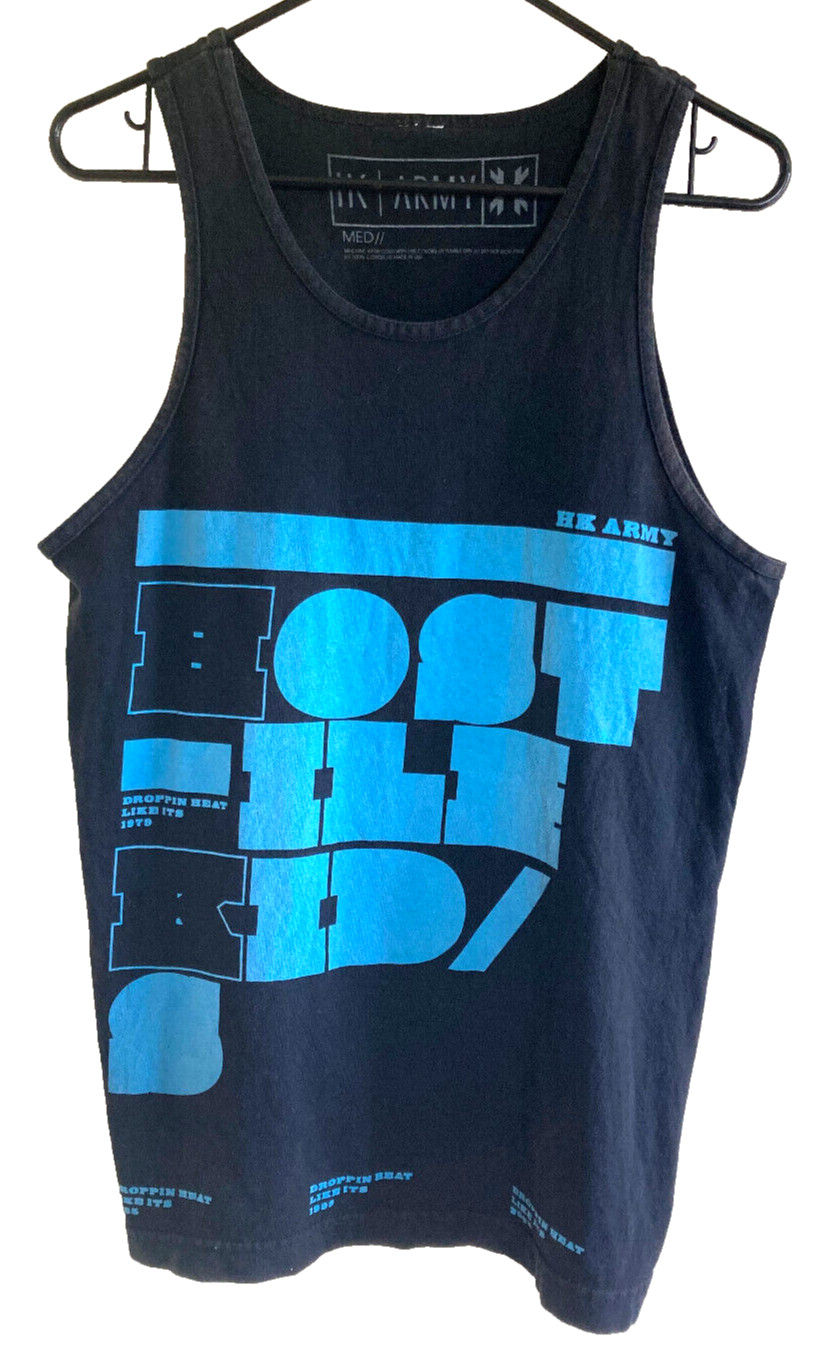 HK Army Hostile Kids Streetball Mens Tank T Shirt Sz M Paintball 100% Cotton USA