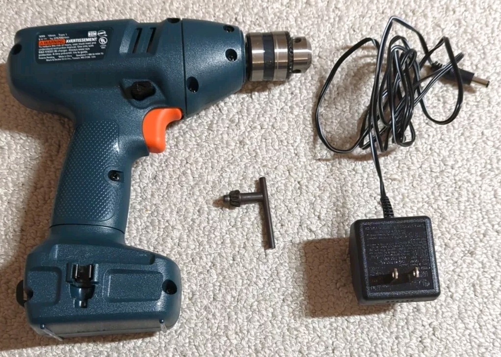 Black & Decker 6.0v Cordless Drill 9089 Type 1 10mm With Charger Cable & Chuck24