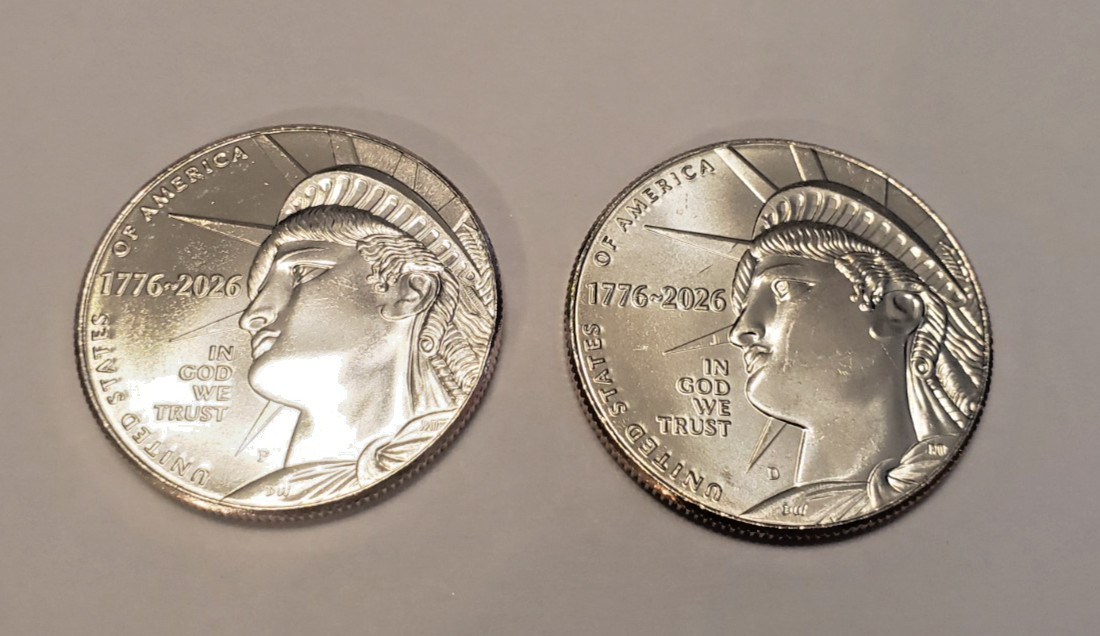 2026 P&D Enduring Liberty Half Dollar Set 2 Coins Uncirculated 250th Anniversary