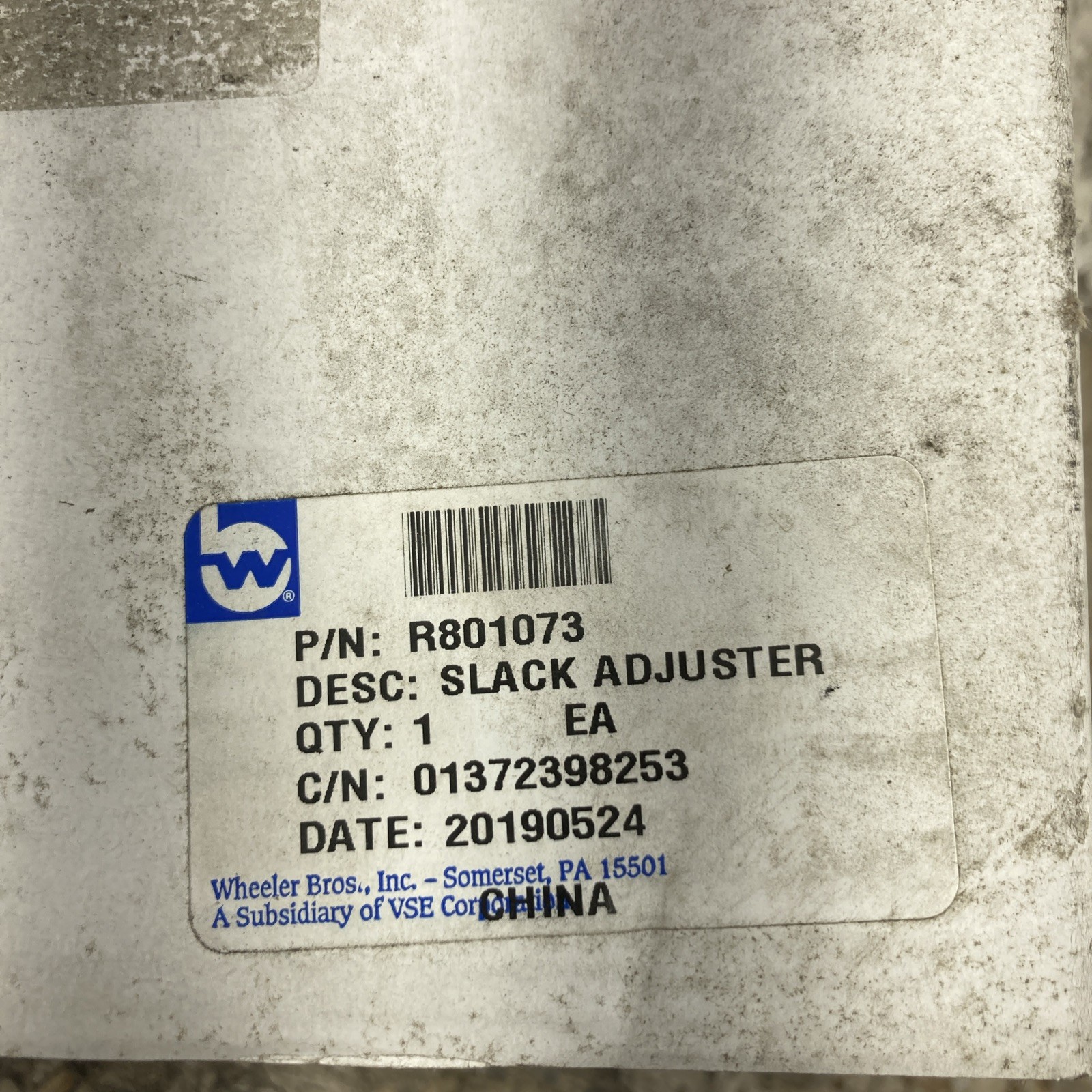 Slack Adjuster R801073 (New Old Stock)