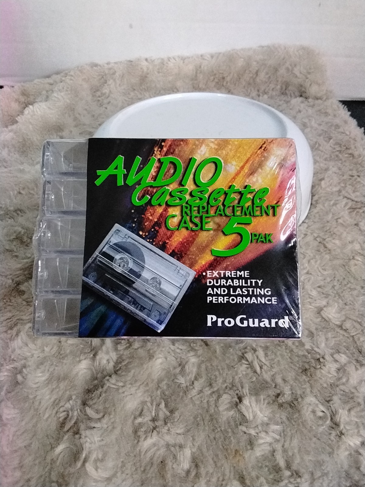 NEW 5 Pack ProGuard Audio Cassette Tape Replacement Cases Empty Jewel Case Music