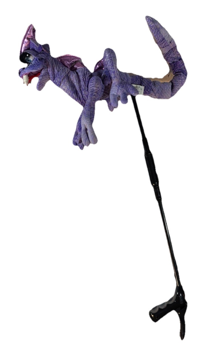 Rare Folkmanis Purple Dragon Puppet Hand Control Collectable Magic WORKS!