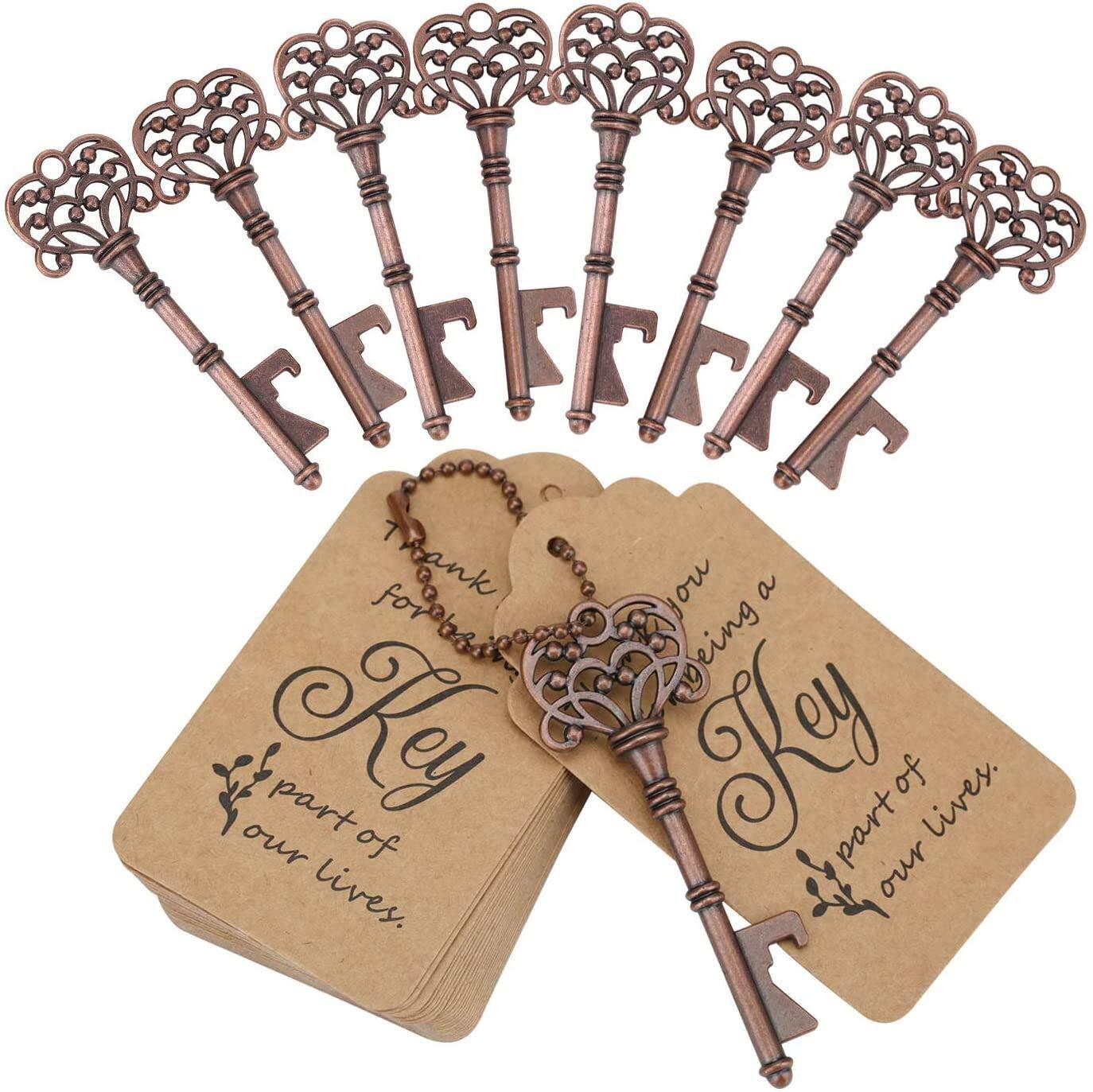 60 Pcs Key Bottle Openersvintage Skeleton Key Bottle Opener With Escort Card Tag