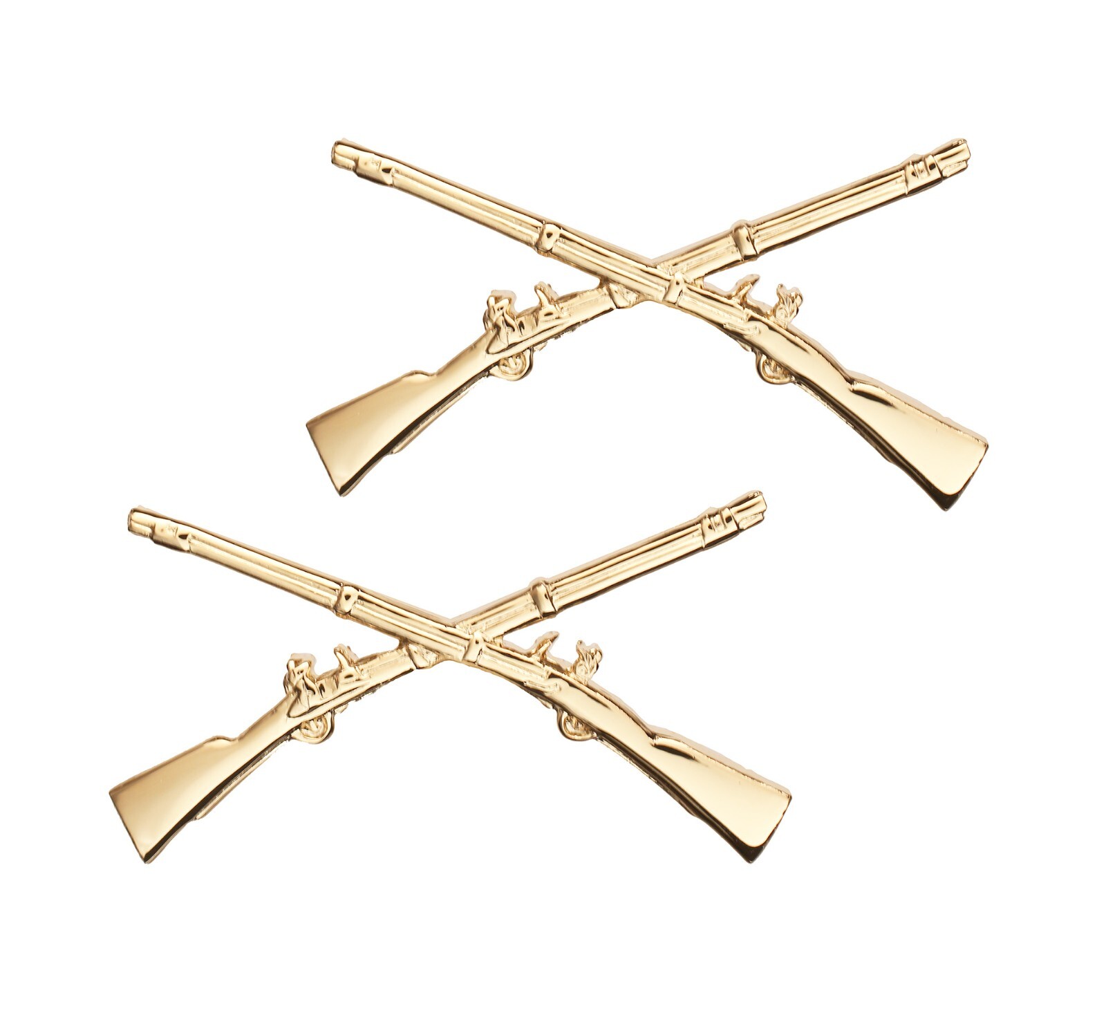 U.S. Army Officer Branch Insignia Pin Collar Infantry Brite New (Pair)