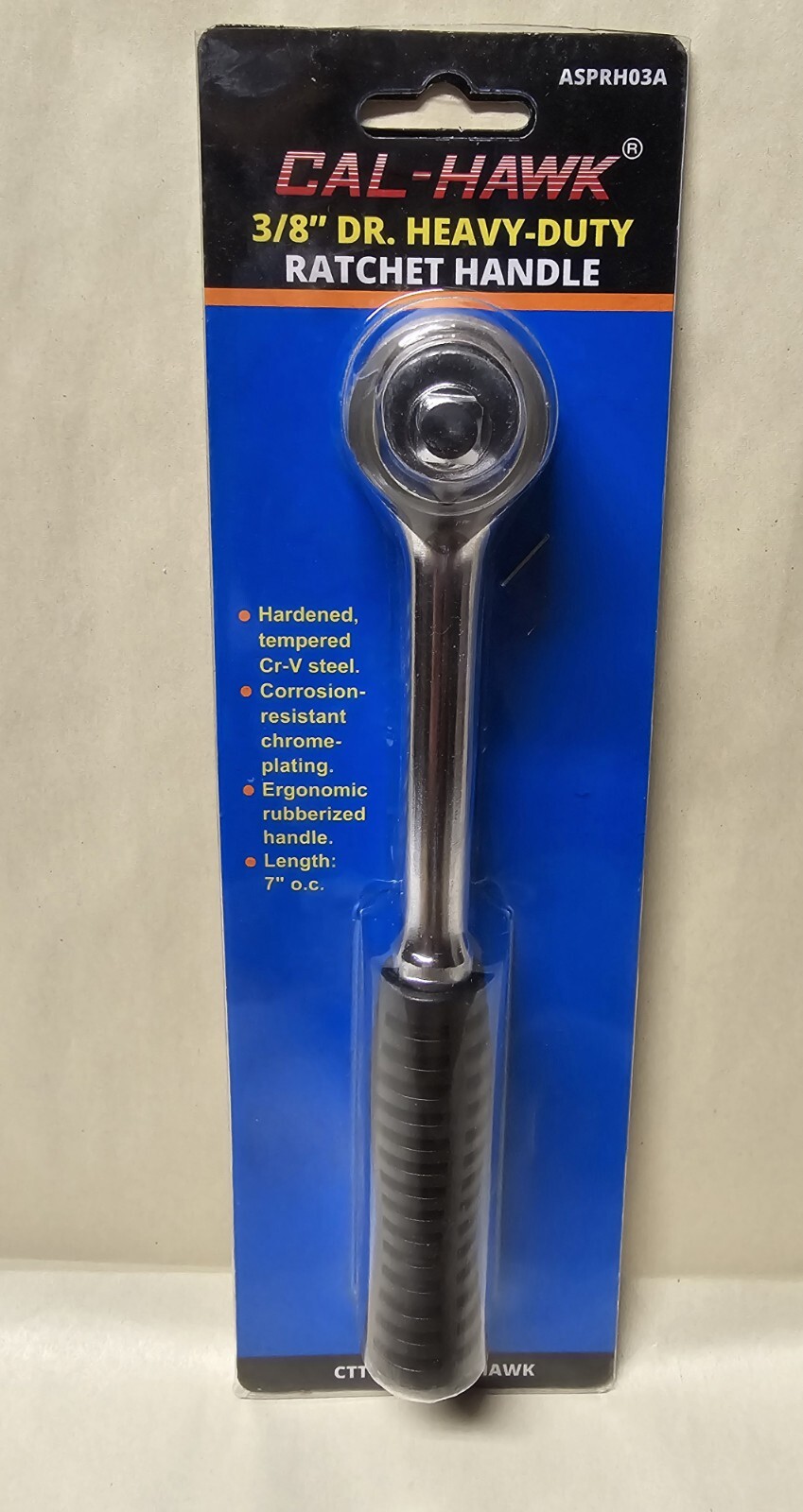 3/8" Drive Heavy-Duty Ratchet Handle - Cal-Hawk