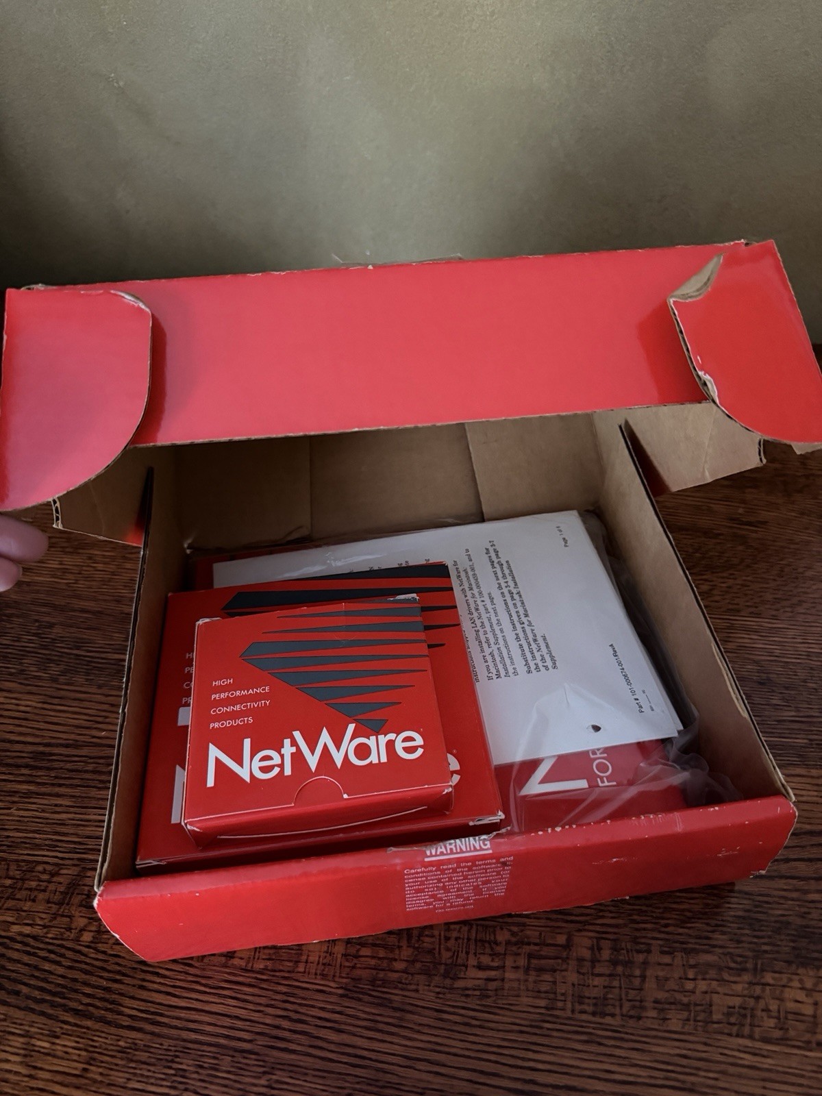 Vintage Novell NetWare for Macintosh Version 1.0 software kit W/ Box Floppy Disc