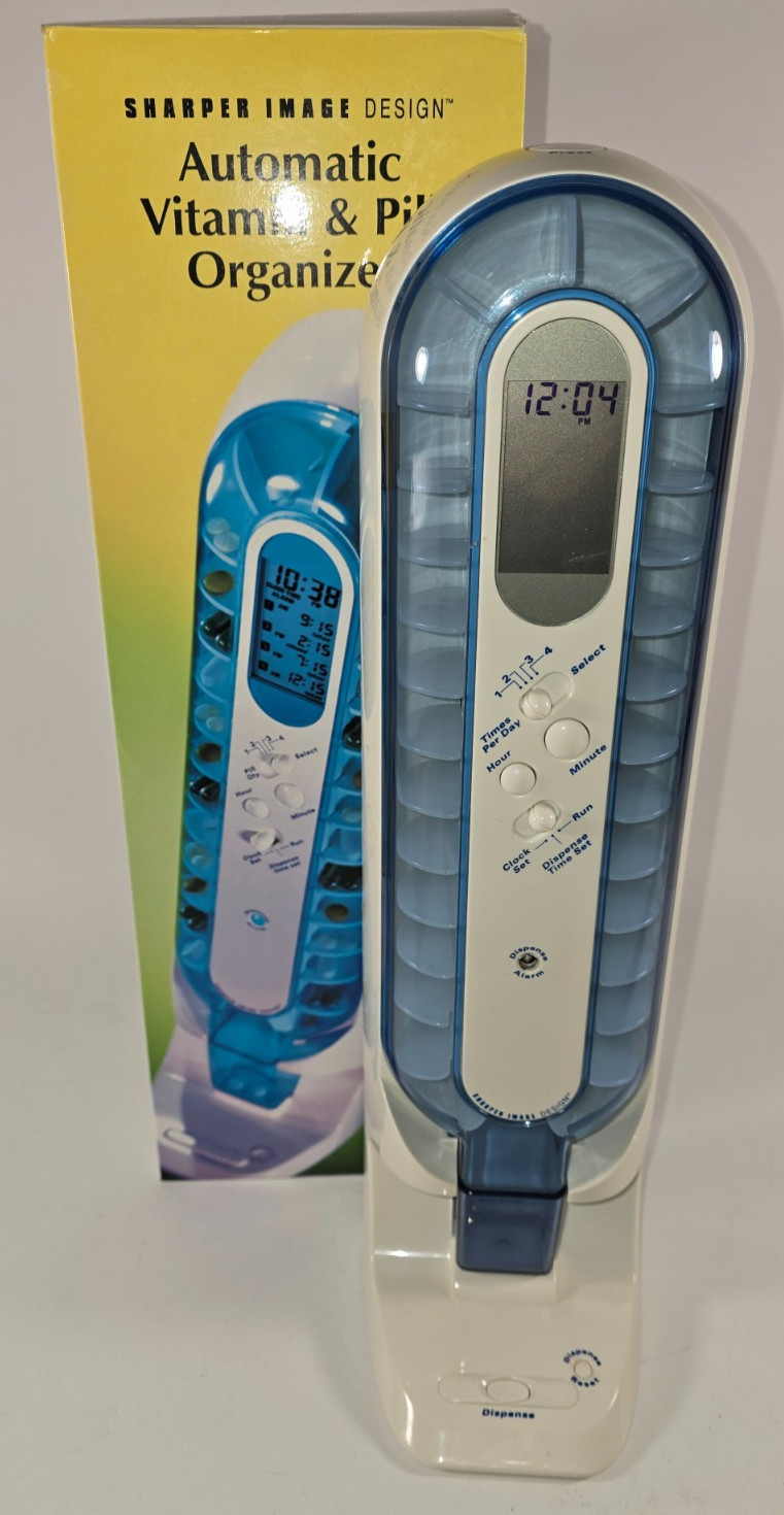 Sharper Image Automatic Vitamin & Pill Organizer In Box Tested Works - See Video