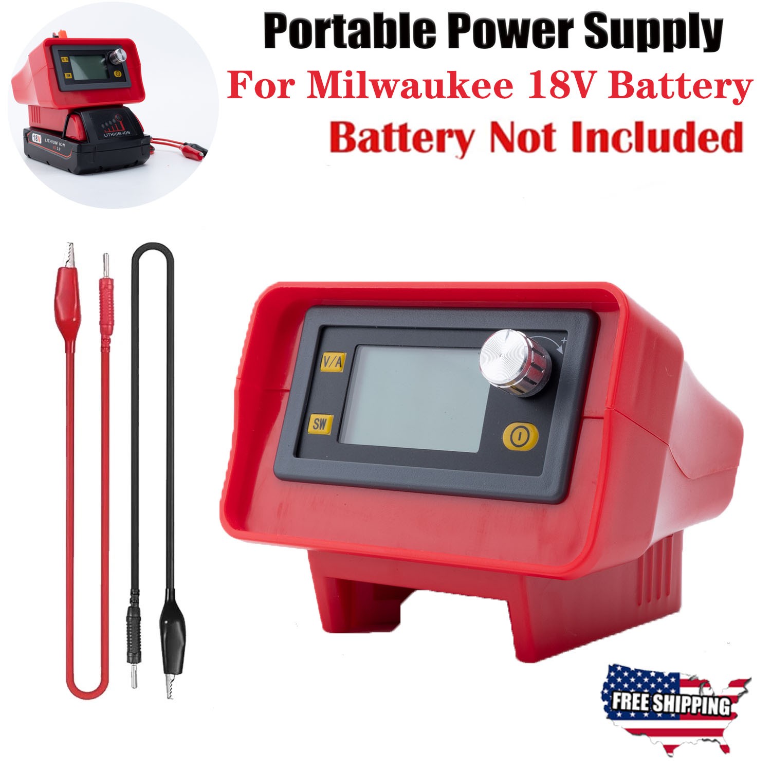 DC Labor Power Supply Adjustable Voltage Regulator For Milwaukee 18V Batteries
