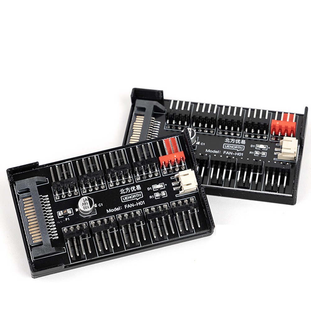 Multi-way Splitter PC Cooling Upgrade 10 Fan Splitter Space-saving Installation