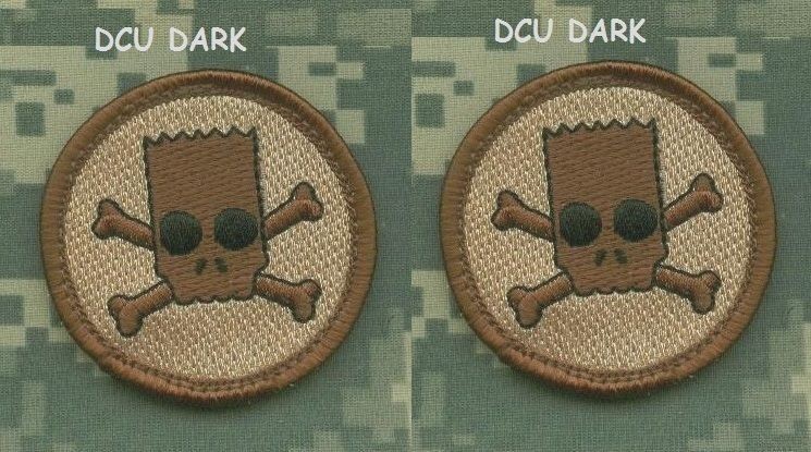 SYRIA IRAQ DAESH WHACKER OIR SFG US ADVISERS burdock 2" 2-TAB Bart Simpson Skull