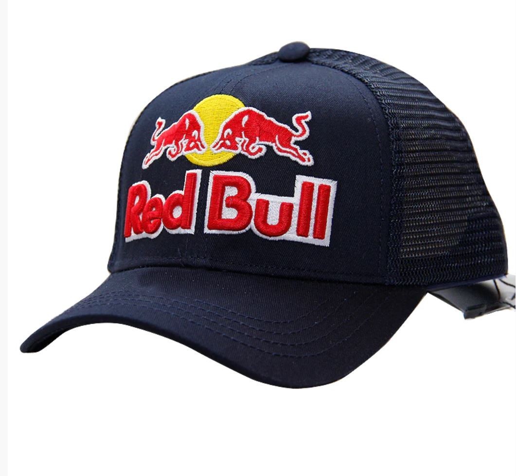 Navy +Navy Trucker Cap. 3-D Embroidery. Racing. F1. Motocross. MotoGP.Supercross